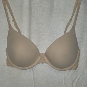 Elegant Tan Lace Bra